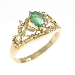 Nhẫn Emerald K18YG Tiara 0.35CT - Hàng hiệu Chính hãng