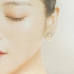 K18YG/K18WG Bông tai kim cương - Hàng hiệu Authentic 862611