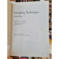 SAMPLING TECHNIQUES - William G. Cochran (Wiley Series in Probability and Mathematical Statistics-Applied) 256481