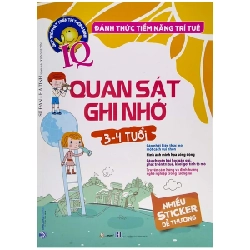 Đánh Thức Tiềm Năng Trí Tuệ - Quan Sát Ghi Nhớ (3-4 Tuổi) - Sư Đan, Hà Tinh (Mới 100%) Phát triển kỹ năng, trí tuệ cho trẻ, Văn Lang Books - SÁCH ĐẠI HỌC