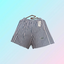 Quần đùi nam mặc nhà vải cotton màu kẻ sọc caro