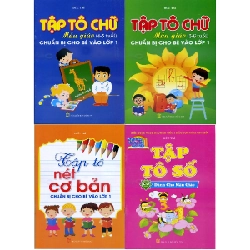 Combo Bộ Tập Tô Chữ Mẫu Giáo (Bộ 4 cuốn)