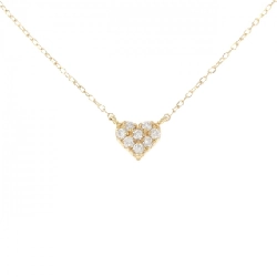 K18YG Dây chuyền kim cương hình trái tim 0.10CT - Hàng hiệu Chính hãng