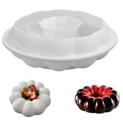 Khuôn silicon làm đế bánh, rau câu tròn hình bí ngô - Loại 21 cm - Mã số 1167 338454