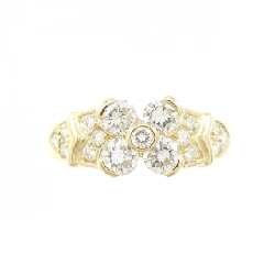 Nhẫn kim cương hoa K18YG 0.71CT 665742