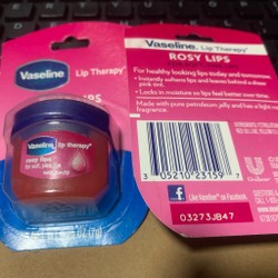 Sáp dưỡng môi Vaseline lip Therapy Rosy Lips 7g - Mỹ (Màu Hồng) chính hãng nguyên tem  148312