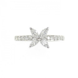 Nhẫn kim cương hoa K18WG - Hàng hiệu Authentic 849121