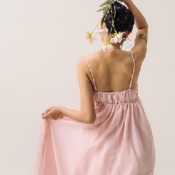 Váy hồng dài  4943
