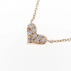 K18PG Dây chuyền trái tim kim cương 0.08CT - Hàng hiệu Authentic 859846