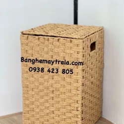 Giỏ vuông đan mây nhựa