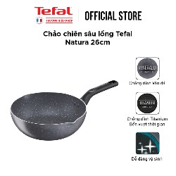 Chảo chiên sâu lòng vân đá Tefal Natura 26cm 15491