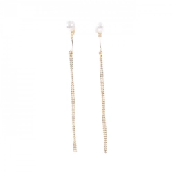 K18YG Bông tai ngọc trai Akoya 6.1mm - Hàng hiệu Chính hãng