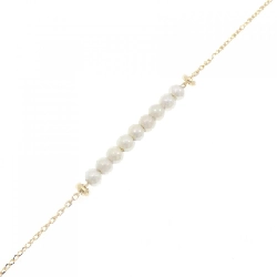 K18YG Vòng tay ngọc trai Akoya - Hàng hiệu Authentic