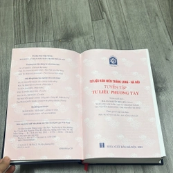 Tư liệu văn hiến thăng long hà nội- tuyển tập tư liệu phương tây. 8a2 531800