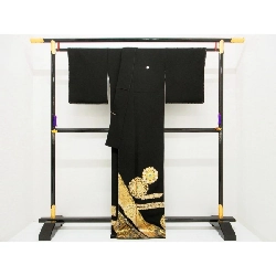 Áo kimono truyền thống với họa tiết vàng và ngọc trai - Hàng hiệu Authentic 878556