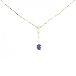 K18YG Sapphire Necklace 0.48CT - Hàng hiệu Authentic