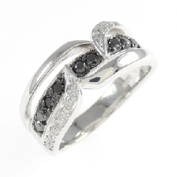 Nhẫn kim cương K18WG/K18BG 0.24CT - Hàng hiệu Authentic