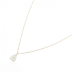 K18PG Dây chuyền kim cương 0.529CT J SI2 hình giọt nước - Hàng hiệu Authentic 879923
