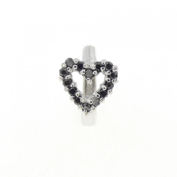 K10WG Bông tai kim cương hình trái tim 0.09CT một bên - Hàng hiệu Chính hãng