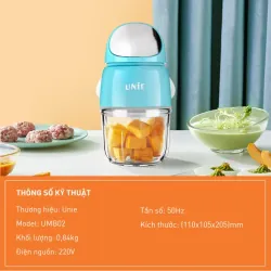 Máy xay mini UNIE UMB02 – Nhỏ gọn, cối thủy tinh kháng khuẩn 573235