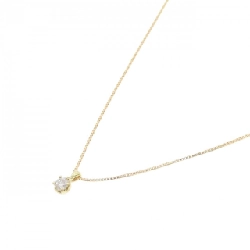 K18YG Solitaire Diamond Necklace - Hàng hiệu Chính hãng 866293