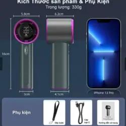 Quạt sạc cầm tay mini gió mạnh,100 tốc độ gió 991654