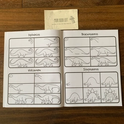 Sách tô màu ngoại văn How to Draw 101 Dinosaurs, Used, rách trang cuối 532108