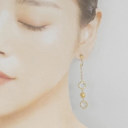 K18YG Đôi bông tai thạch anh - Hàng hiệu Chính hãng 873332