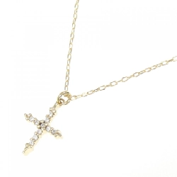 K10YG/K18YG Vòng cổ kim cương chéo 0.05CT - Hàng hiệu Chính hãng 859166