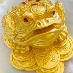 Tượng Thiềm Thừ / Cóc ngậm tiền / Cụ khiết - Địa lý  Lạc Việt -11x9x7 607493