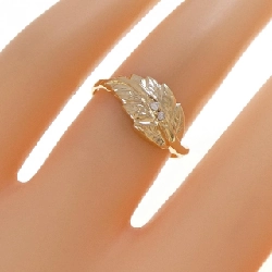 Nhẫn kim cương lá K18YG - Hàng hiệu Authentic 851571