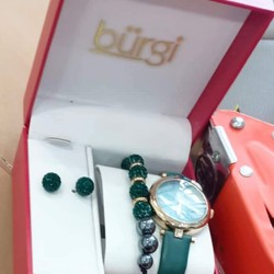 Đồng hồ nữ Buủgi nguyên box, màu xanh, chính hãng, đã sử dụng.