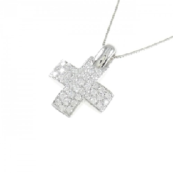 Dây chuyền kim cương Pave Cross 18KTWG/K18WG - Hàng hiệu Authentic 858859