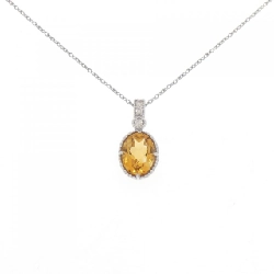 Dây chuyền Citrine PT900/PT850 1.19CT - Hàng hiệu Chính hãng