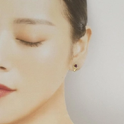 K18YG Bông tai Ruby - Hàng hiệu Chính hãng 865785