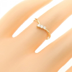 Nhẫn kim cương ba viên K18YG 0.10CT 668521