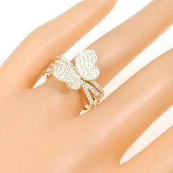 Nhẫn kim cương Pave bướm 750YG 0.85CT - Hàng hiệu Authentic 859520