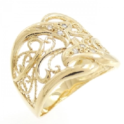 Nhẫn kim cương K18YG 0.03CT