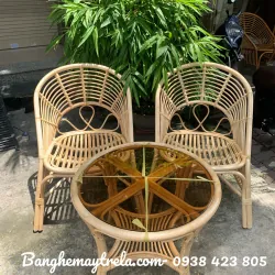 Bàn ghế mây tự nhiên phòng ngủ hiện đại 1011062