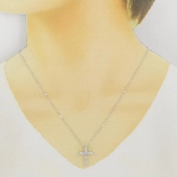 K18WG Dây chuyền kim cương chéo 0.72CT - Hàng hiệu chính hãng 859797