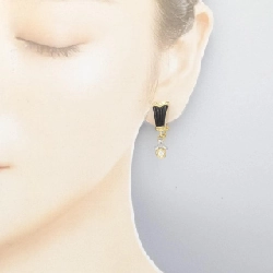 K18YG/PT900 2WAY Onyx Bông tai - Hàng hiệu Authentic 872198