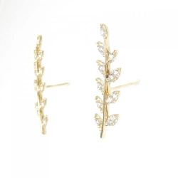 K10YG Lá Cây Bông Tai Hình Khối - Hàng hiệu Chính Hãng 869963