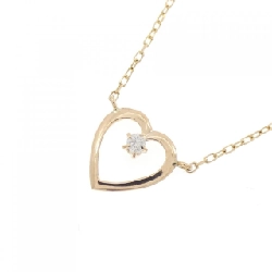 K18YG Dây chuyền kim cương hình trái tim - Hàng hiệu Chính hãng 865600