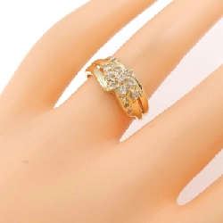 Nhẫn kim cương hoa K18YG 0.41CT 671075