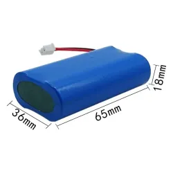 PIN SẠC 18650 7.4V 2500mAh JACK 2.54 (CÓ MẠCH BẢO VỆ), THÍCH HỢP CHO LOA BLUETOOTH 714401