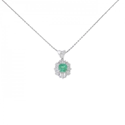 Dây chuyền Emerald PT900/PT850 0.63CT - Hàng hiệu Chính hãng
