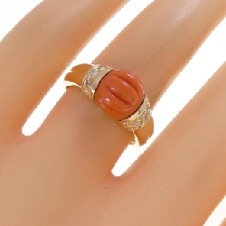 Nhẫn San hô 750YG - Hàng hiệu Authentic 855187