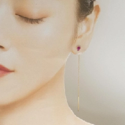 K18YG Bông tai Ruby - Hàng hiệu Chính hãng 867129