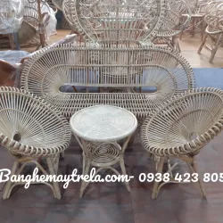 Bộ bàn ghế sen mây tự nhiên 703680