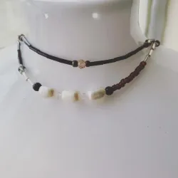 Vòng cổ hạt cườm ngọc trai dây đôi thanh lịch 972609